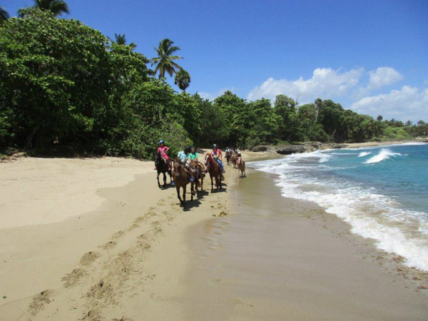 trail ride on the beach at sea horse ranch dominican republic