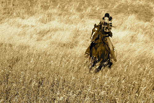 sisters horse riding