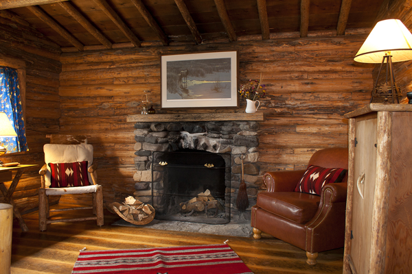 t cross ranch cabin interior