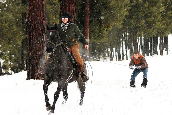 Triple Creek Ranch skijoring