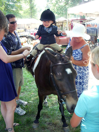 a young rider at upperville horse show