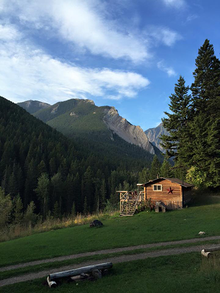 view from the cabin at 63 ranch