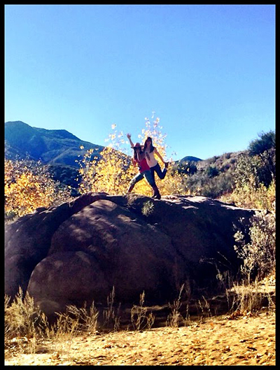 yoga on a rock california